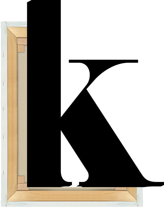 Leinwand Buchstabe K - Serif