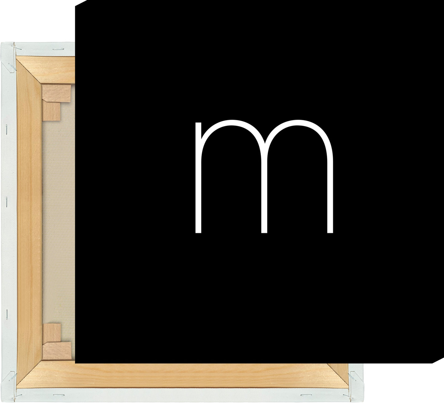 Leinwand Buchstabe M - Sans Serif