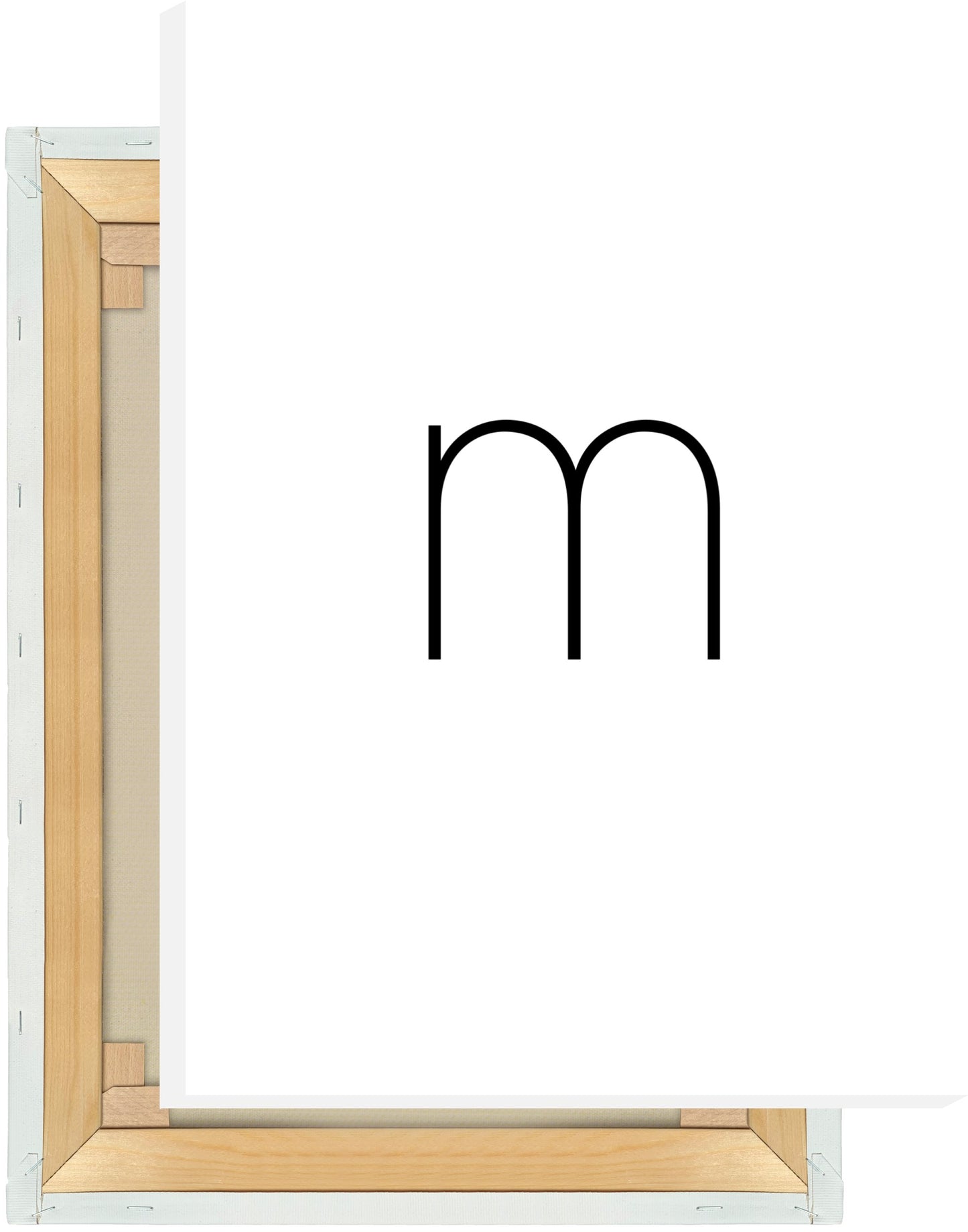 Leinwand Buchstabe M - Sans Serif