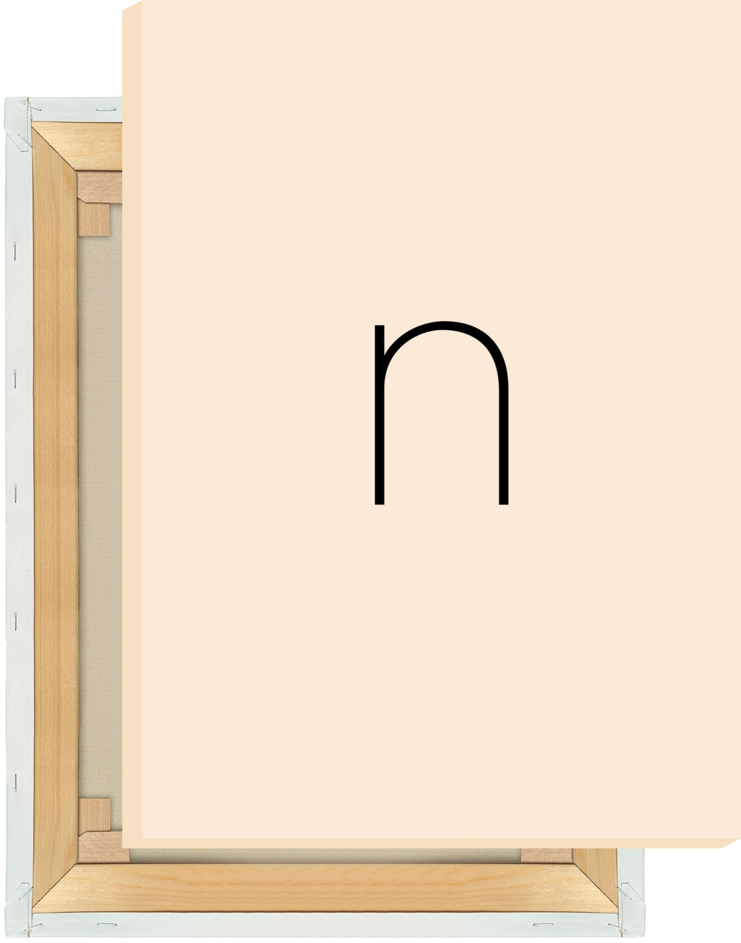 Leinwand Buchstabe N - Sans Serif