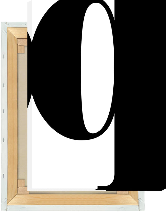 Leinwand Buchstabe Q - Serif