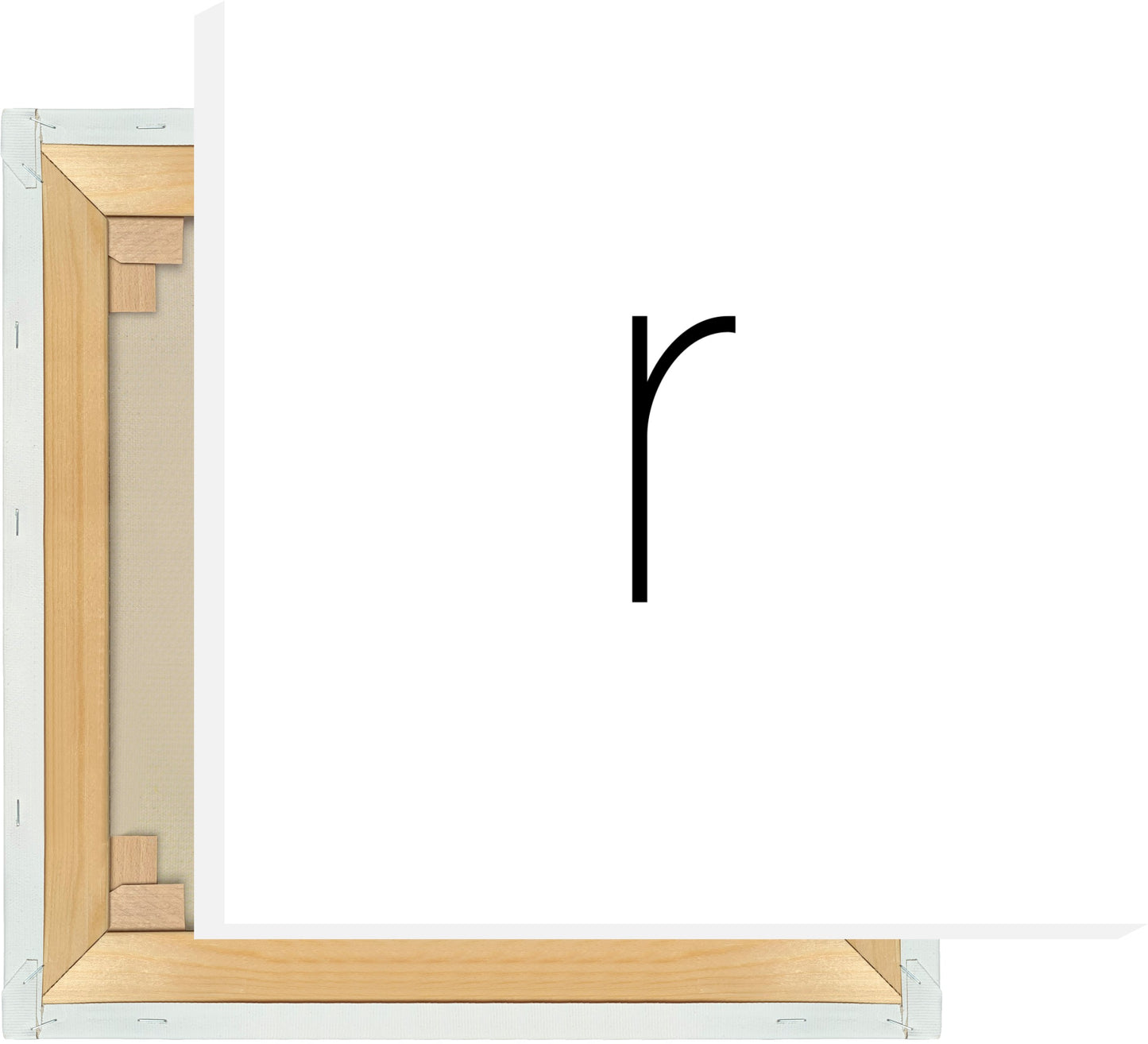 Leinwand Buchstabe R - Sans Serif