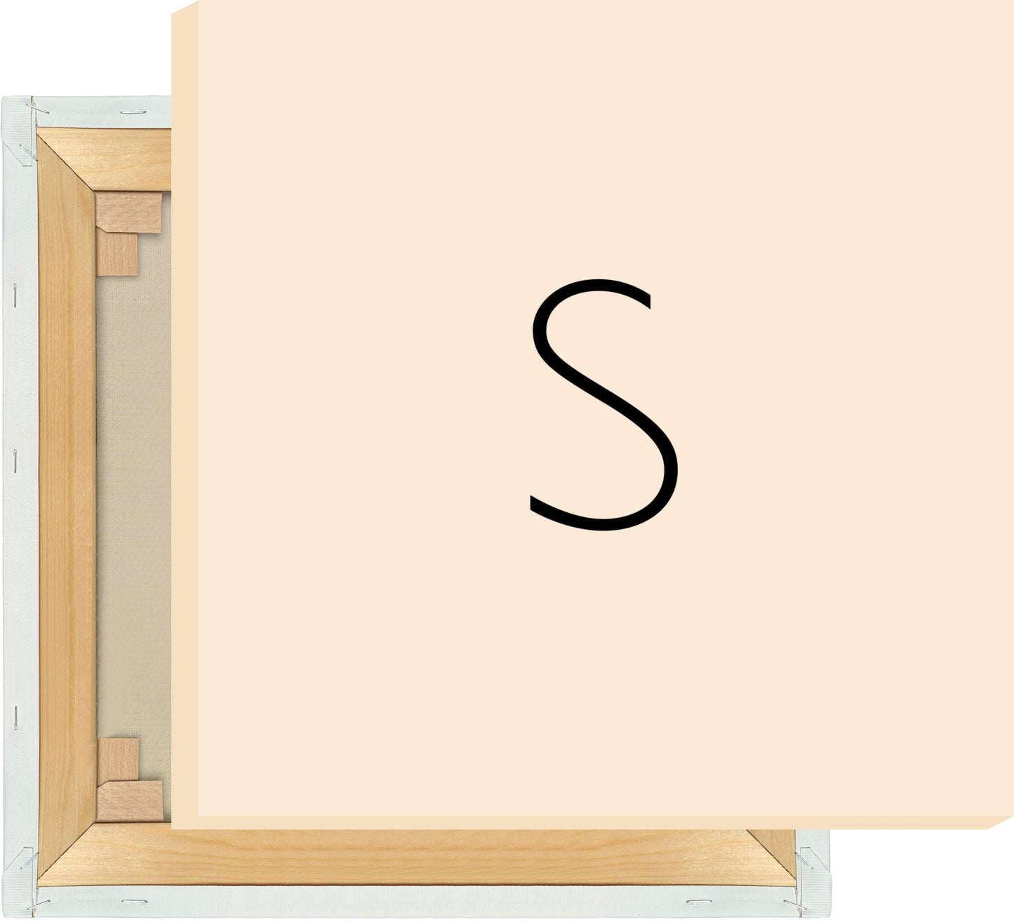 Leinwand Buchstabe S - Sans Serif