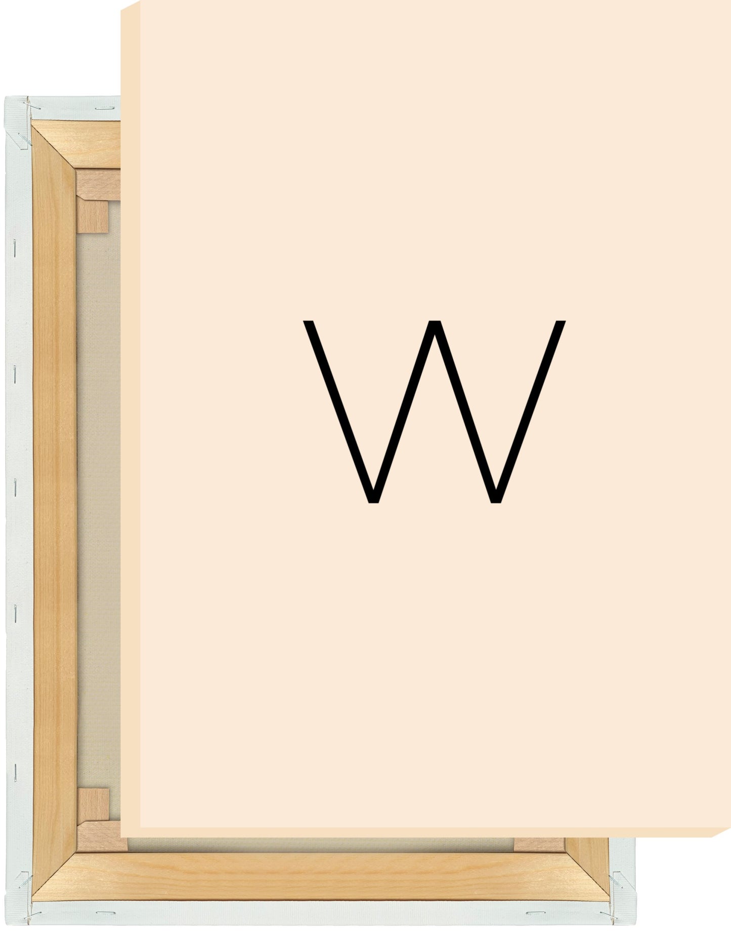Leinwand Buchstabe W - Sans Serif