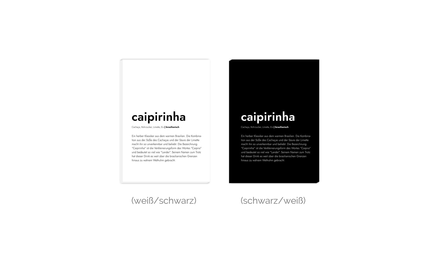 Leinwand Caipirinha - Definition