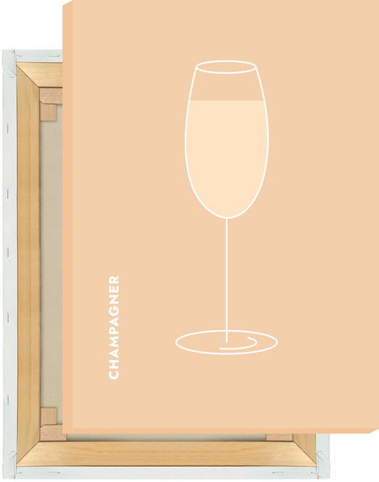 Leinwand Champagner im Glas