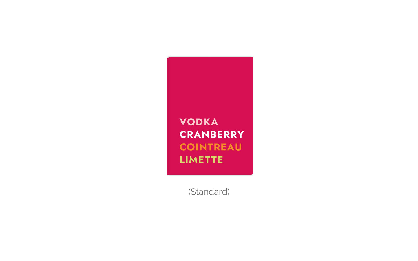 Leinwand Cocktail Cosmopolitan - Text
