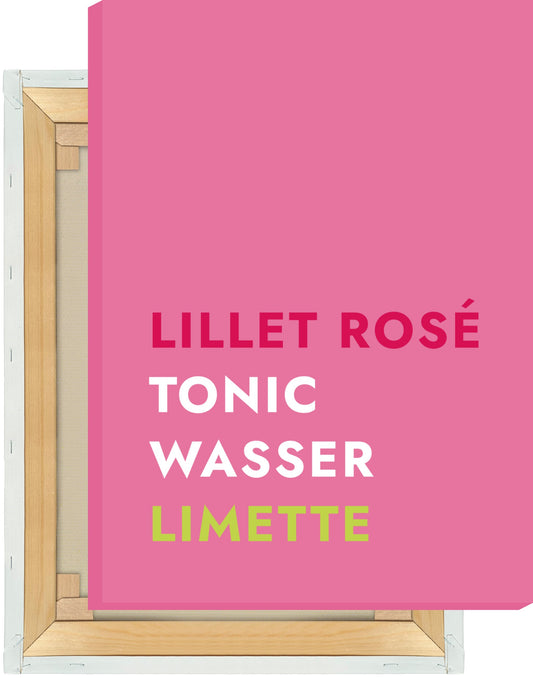 Leinwand Cocktail Lillet Rosé Tonic - Text