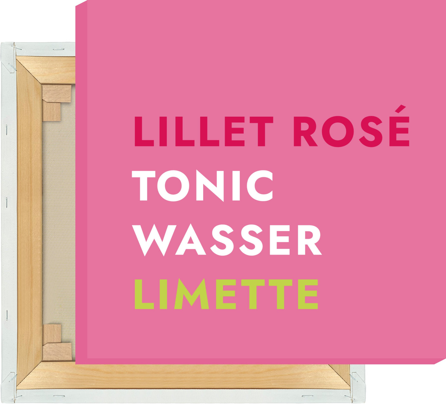 Leinwand Cocktail Lillet Rosé Tonic - Text