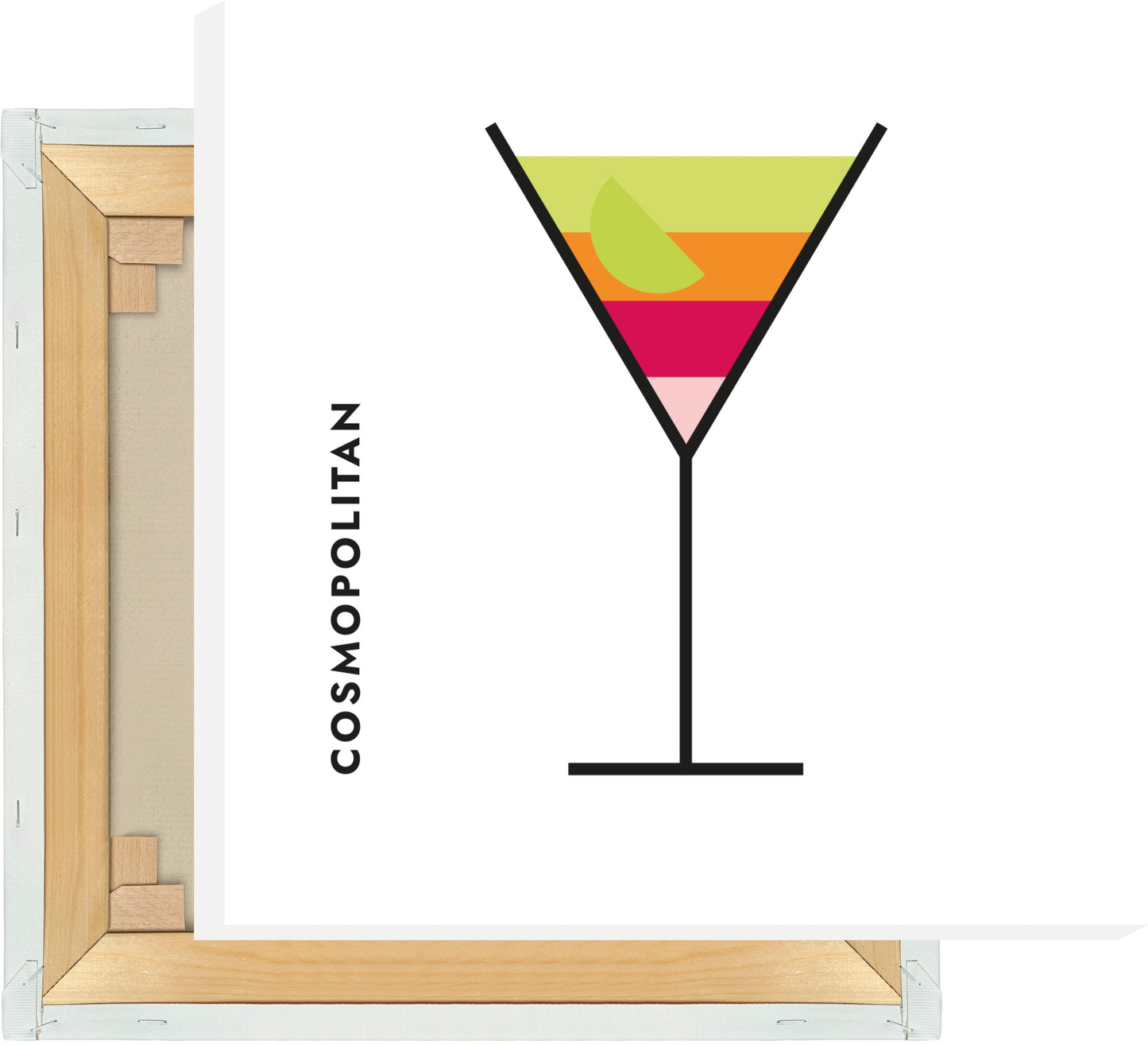 Leinwand Cosmopolitan im Glas (Bauhaus-Style)