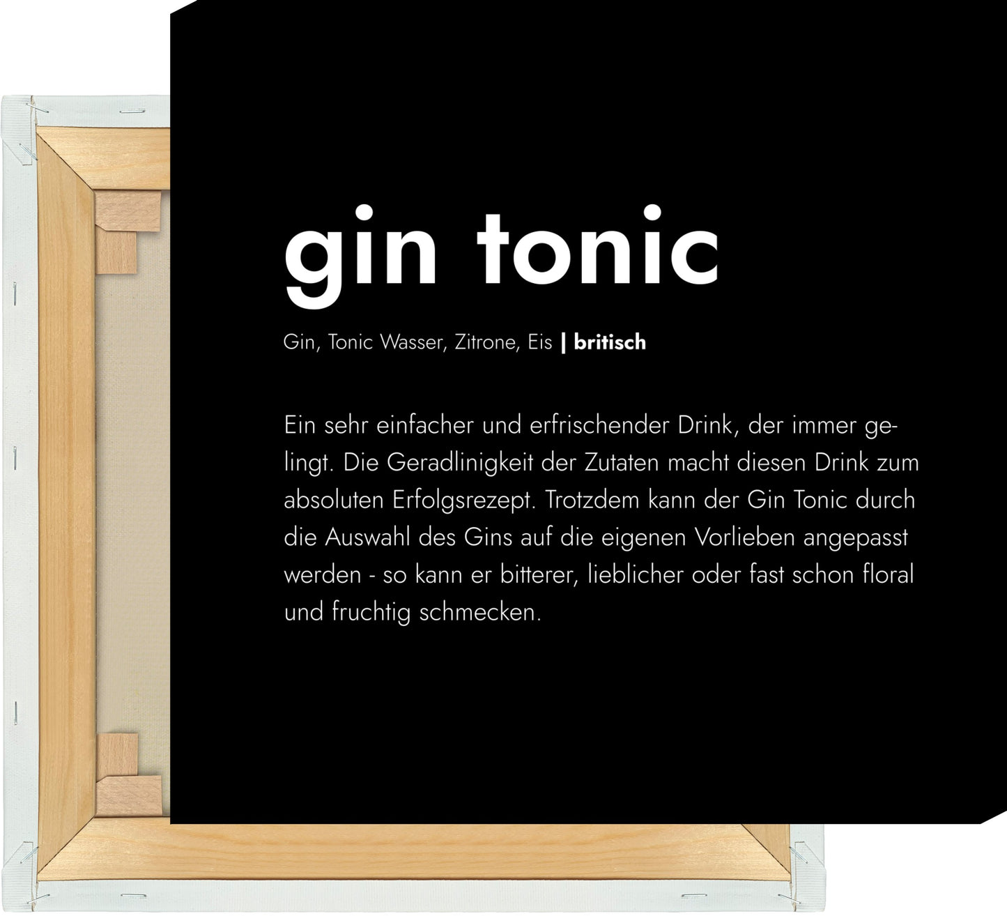 Leinwand Gin Tonic - Definition