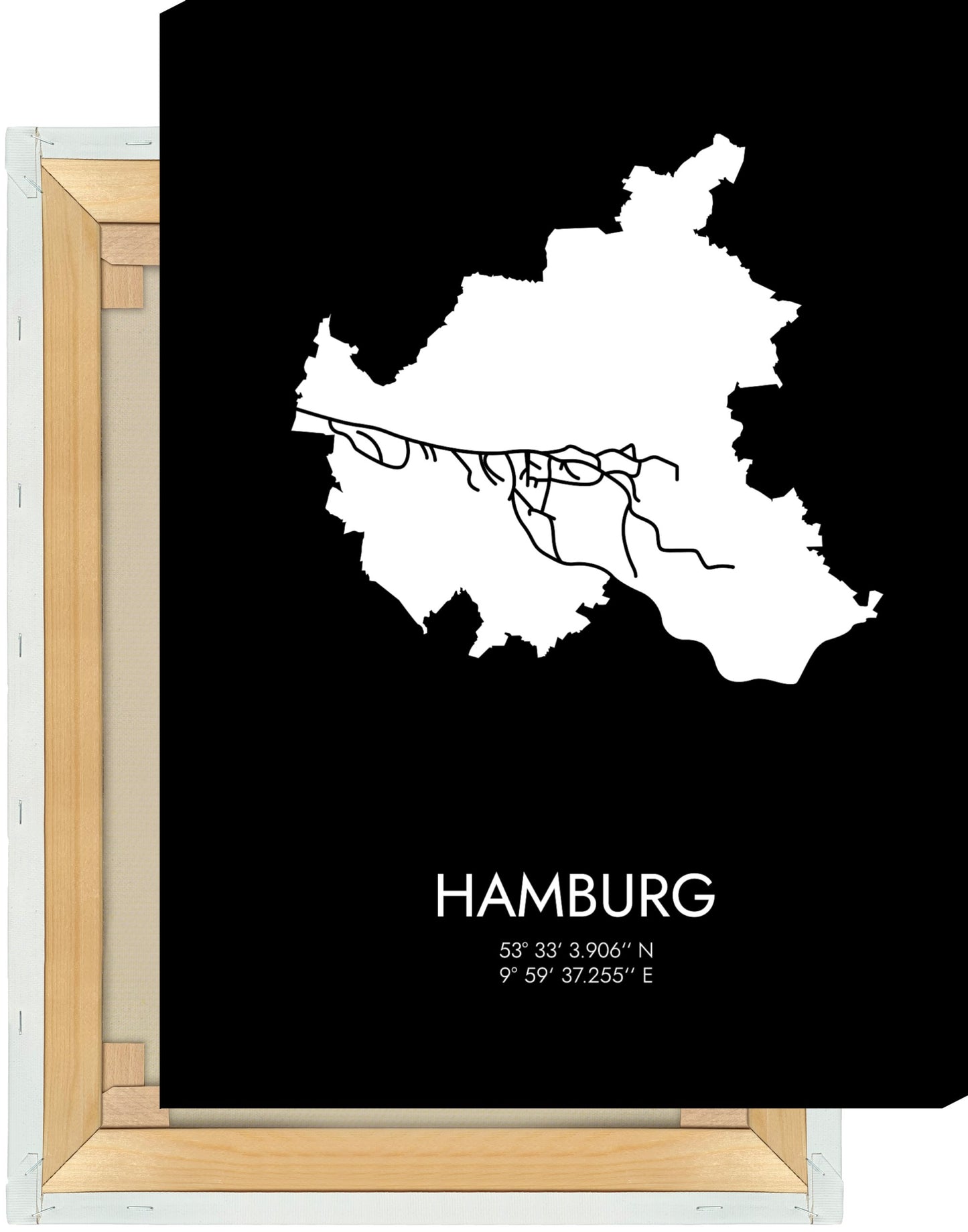 Leinwand Hamburg Koordinaten #3