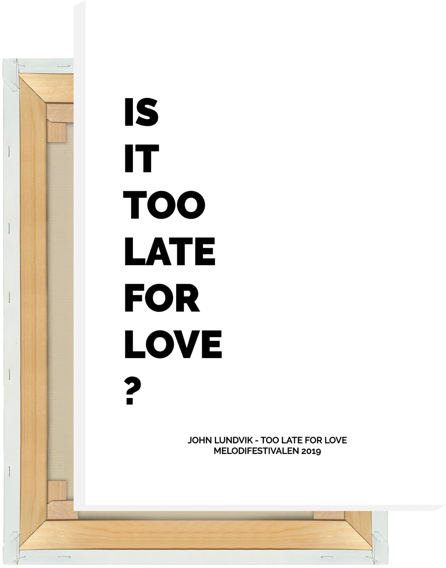 Leinwand John Lundvik - Too Late For Love #1