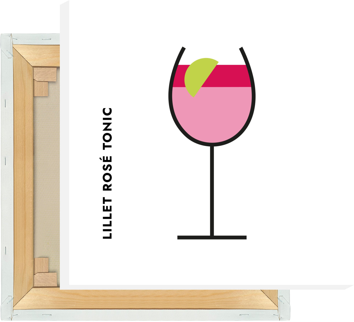 Leinwand Lillet Rosé Tonic im Glas (Bauhaus-Style)
