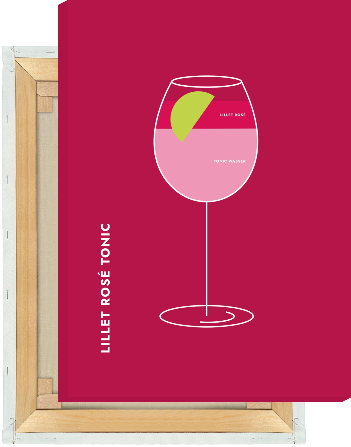 Leinwand Lillet Rosé Tonic im Glas