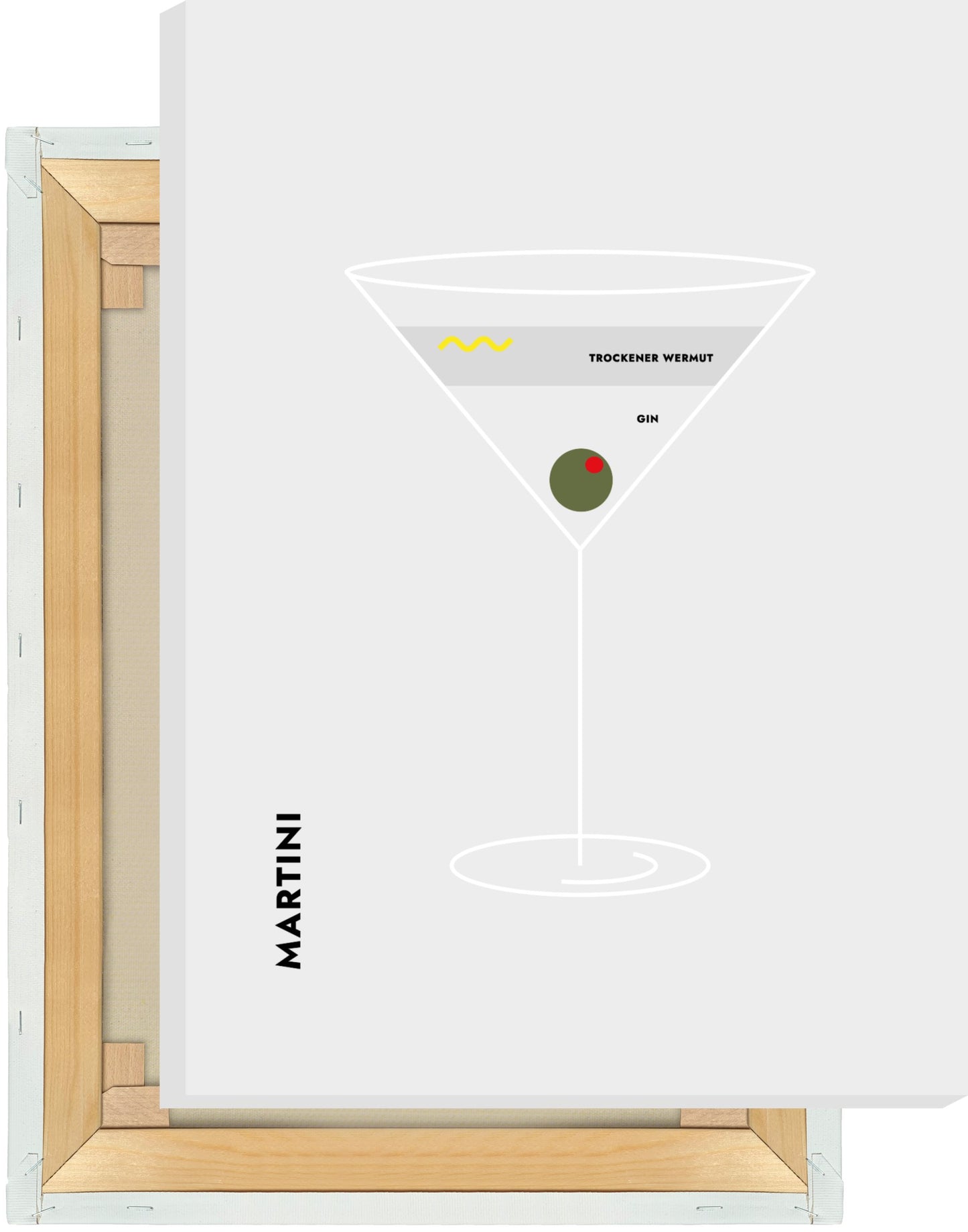 Leinwand Martini im Glas