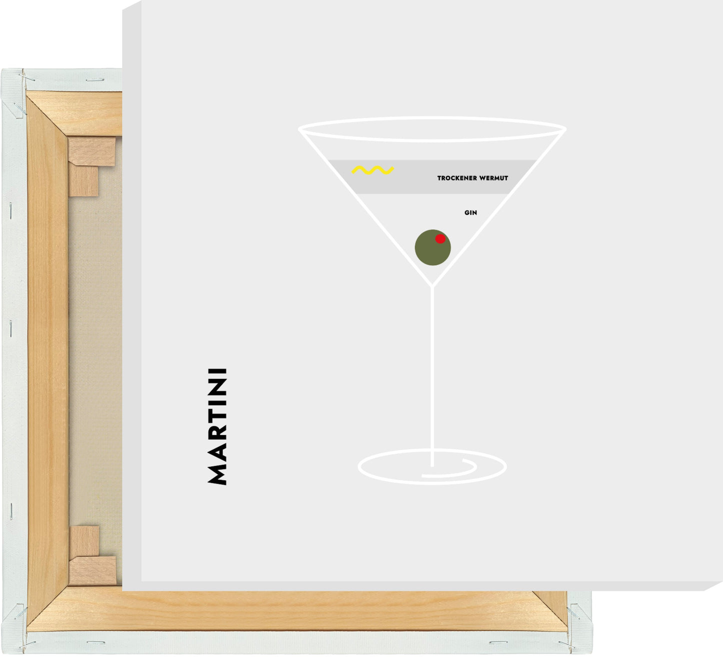Leinwand Martini im Glas