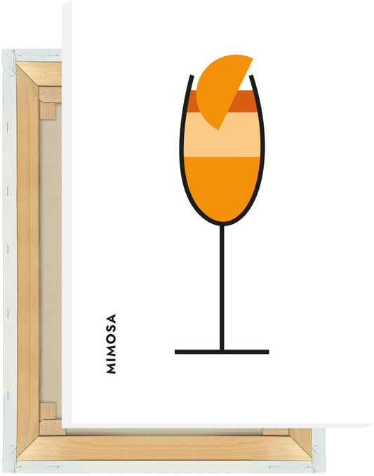 Leinwand Mimosa im Glas (Bauhaus-Style)