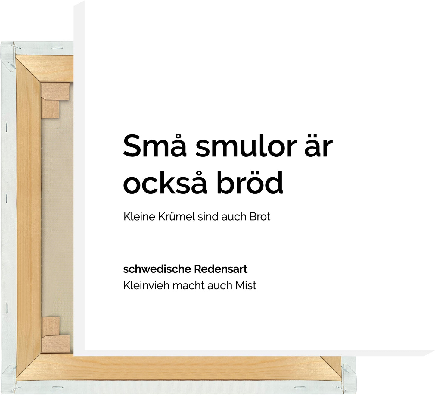 Leinwand Små smulor är också bröd