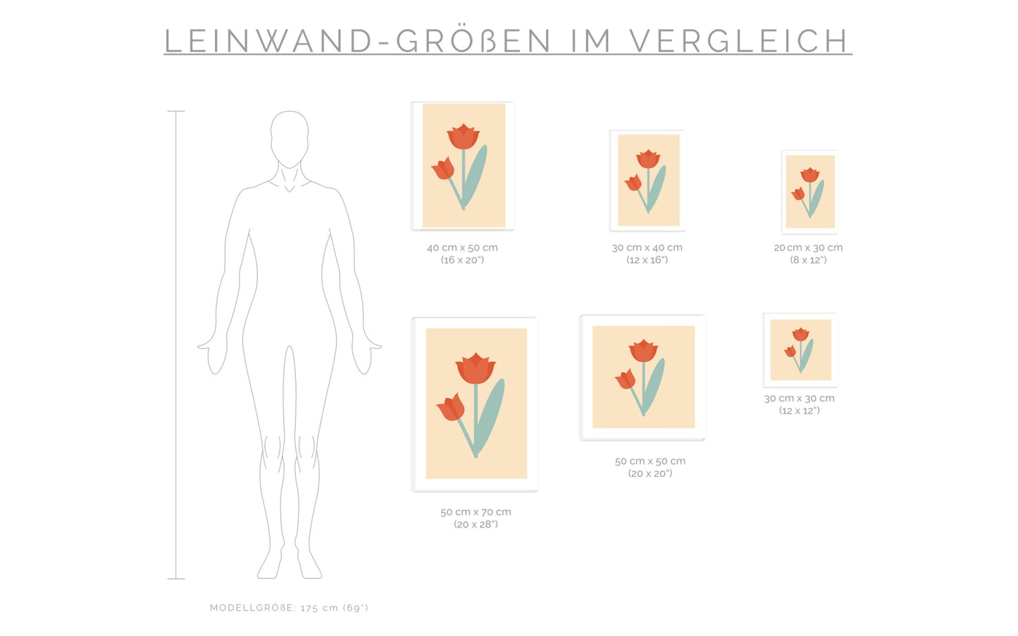 Leinwand Tulpe Rot - Dreamy Dutch Collection