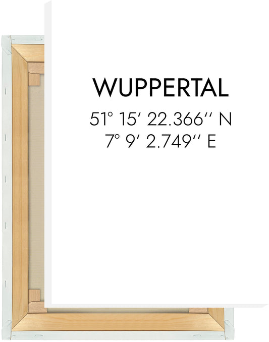 Leinwand Wuppertal Koordinaten #1