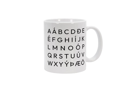 Tasse Alphabet Isländisch