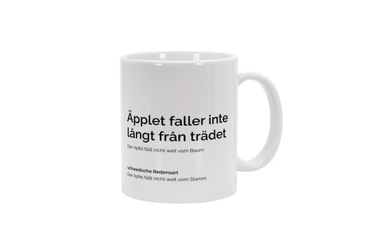 Tasse Äpplet faller inte långt från trädet