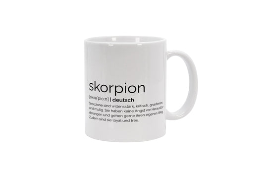 Tasse Sternzeichen Skorpion - Definition