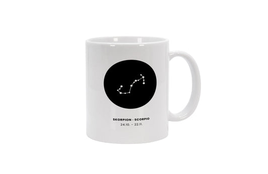 Tasse Sternzeichen Skorpion - Konstellation Rund