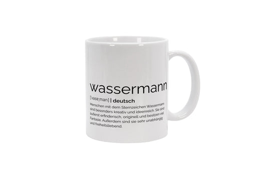 Tasse Sternzeichen Wassermann - Definition