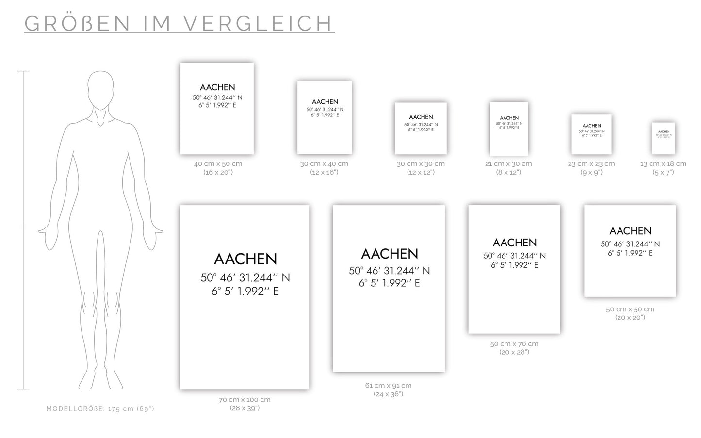Poster Aachen Koordinaten #1