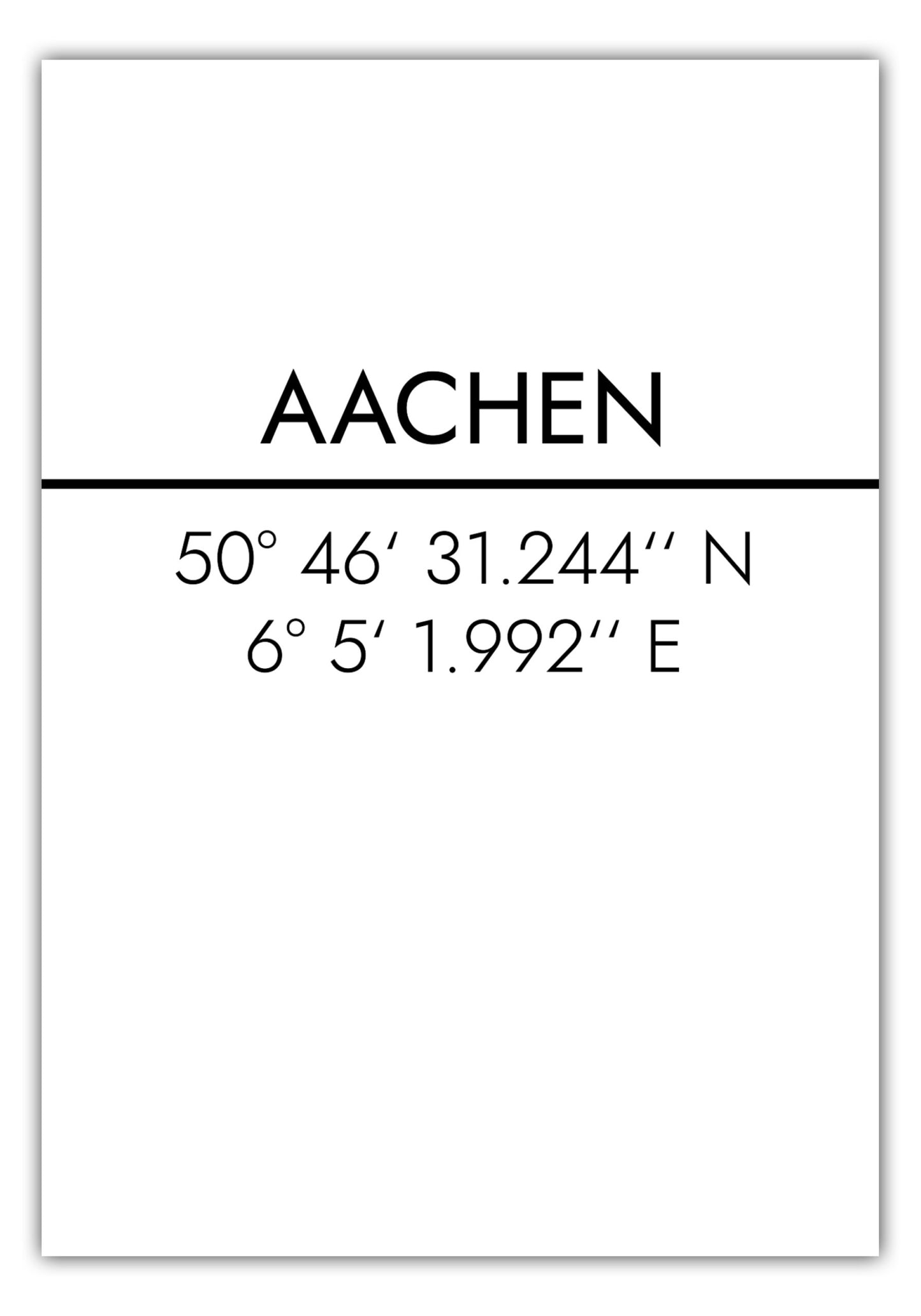 Poster Aachen Koordinaten #2