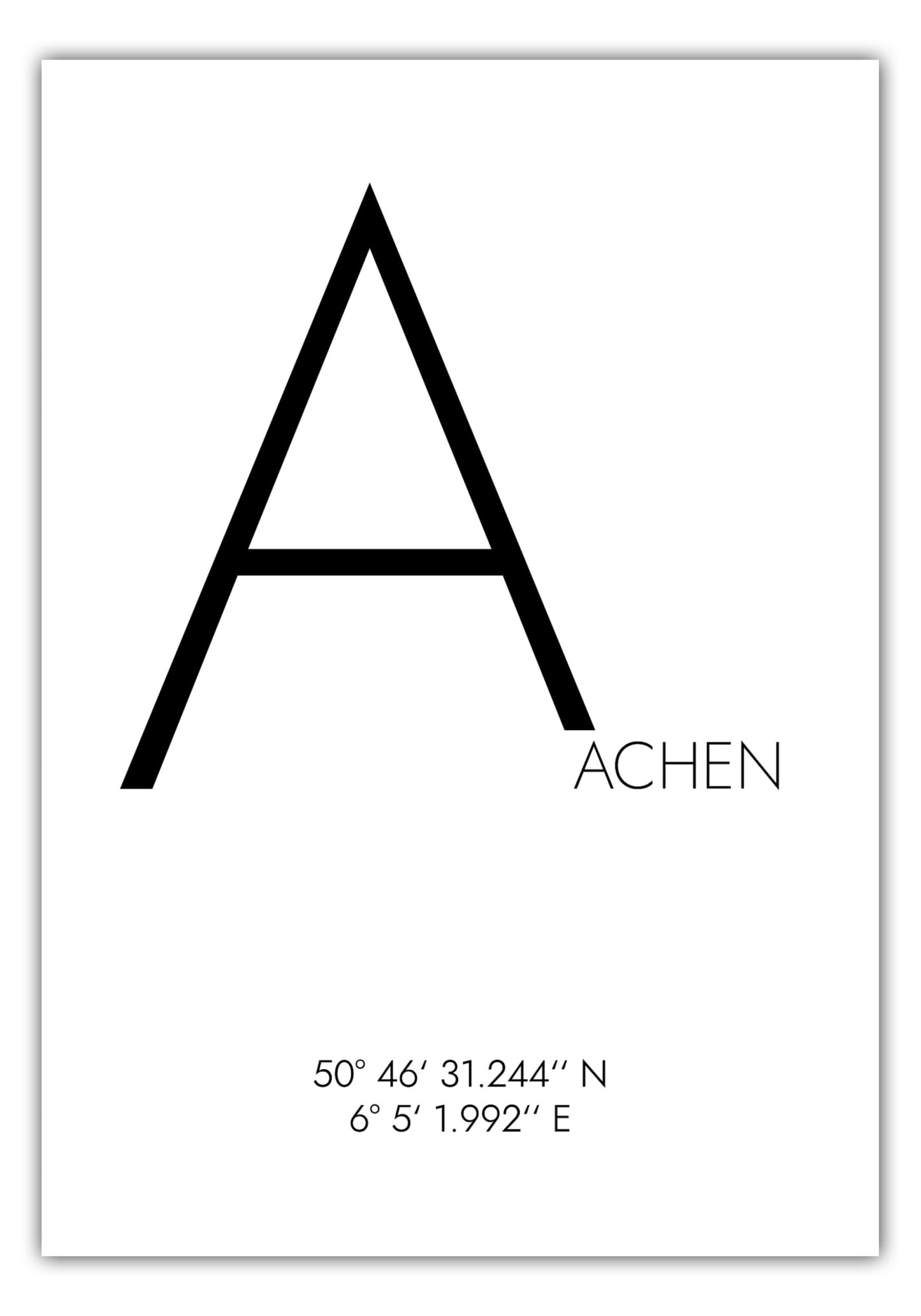 Poster Aachen Koordinaten #4