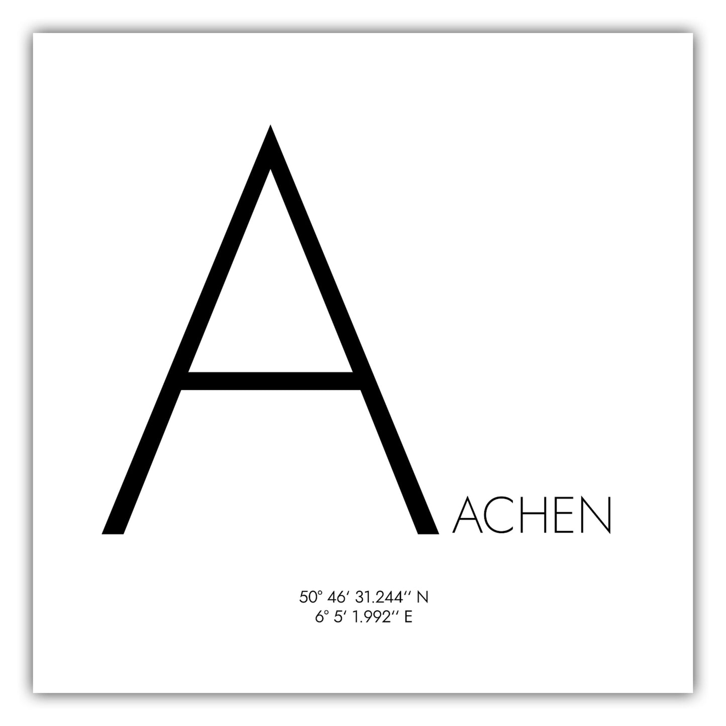 Poster Aachen Koordinaten #4