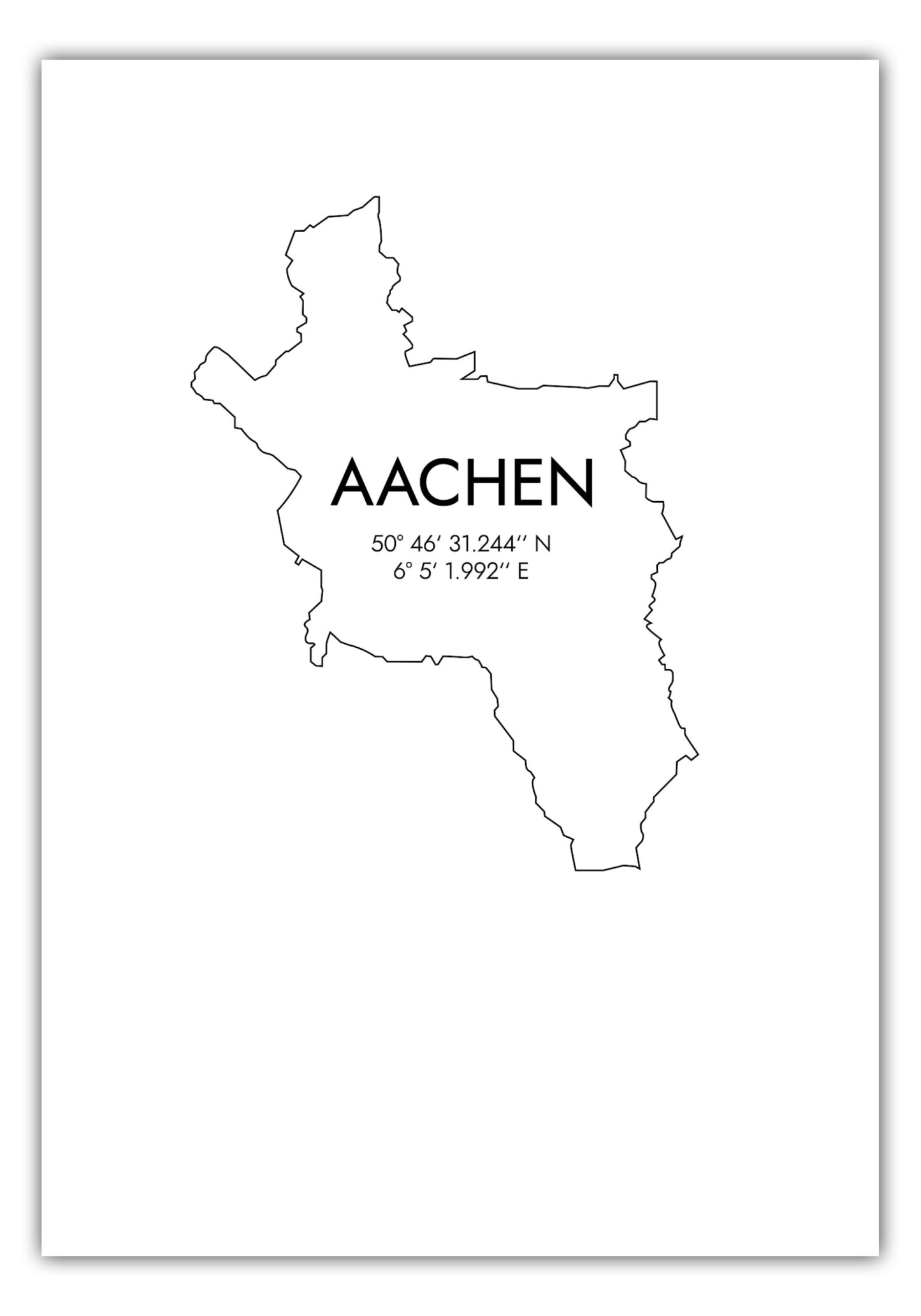 Poster Aachen Koordinaten #7