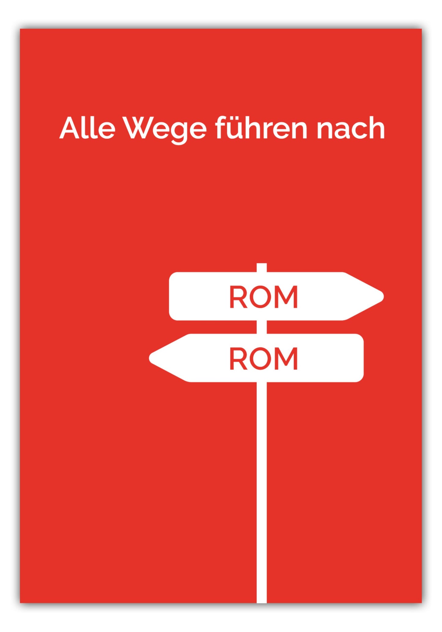 Poster Alle Wege führen nach Rom