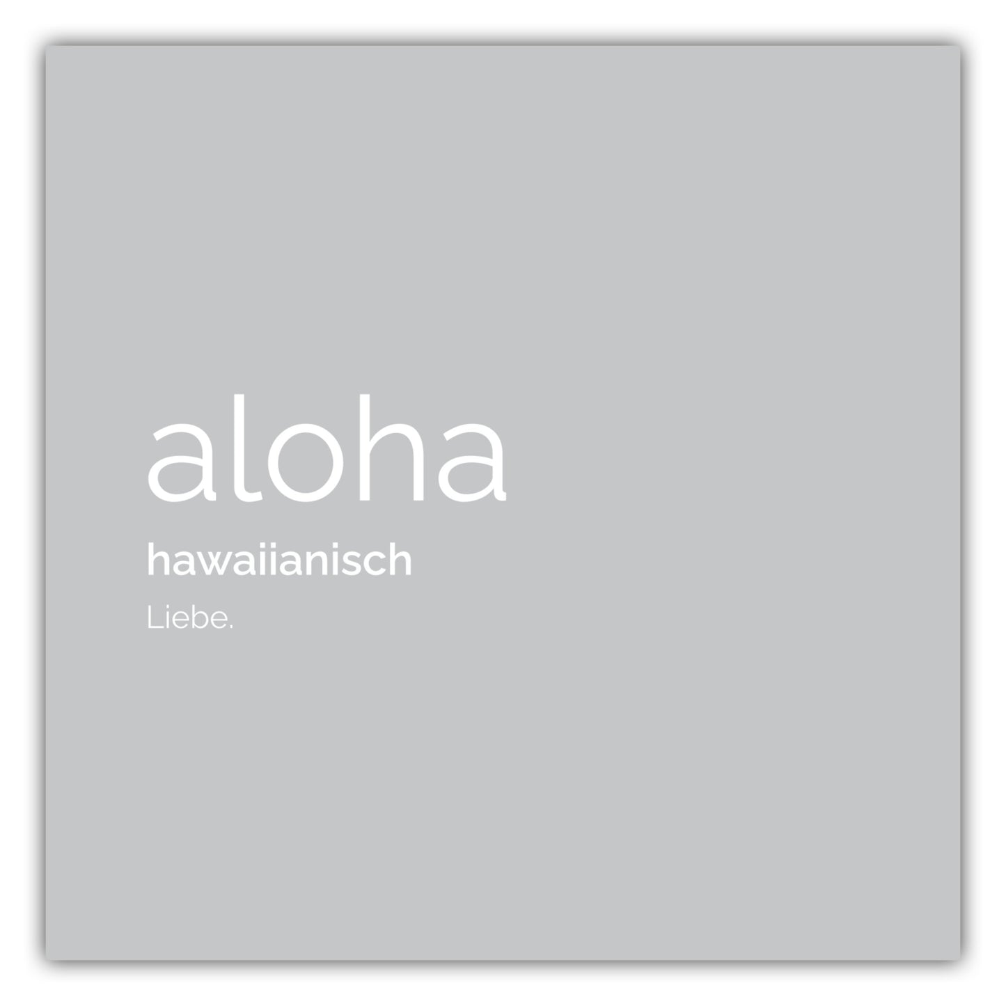 Poster Aloha (Hawaiianisch: Liebe)