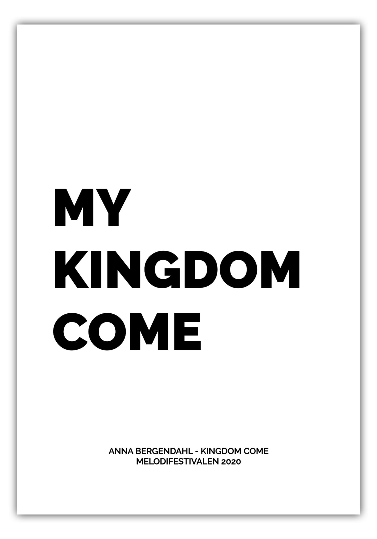 Poster Anna Bergendahl - Kingdom Come