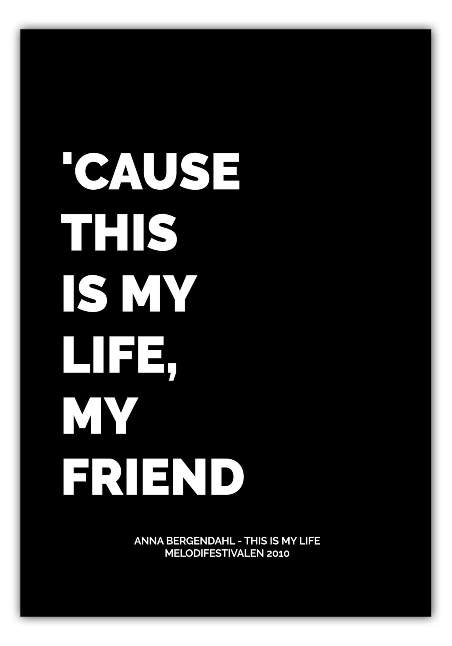 Poster Anna Bergendahl - This Is My Life