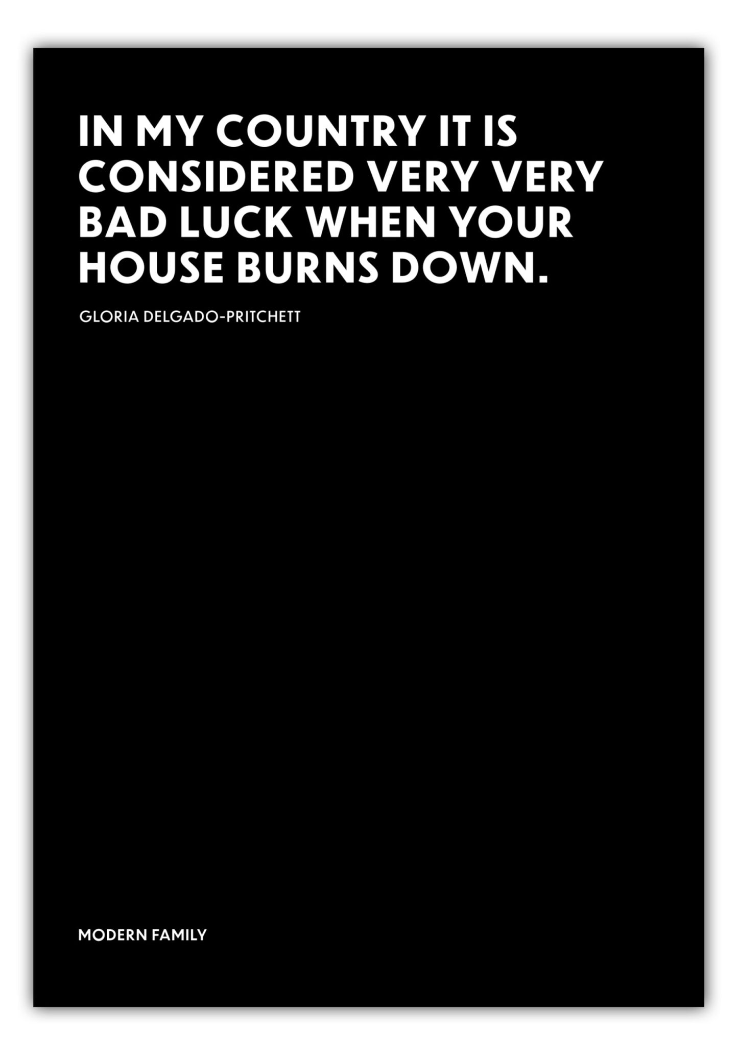 Poster Bad luck - Gloria Delgado-Pritchett - Modern Family