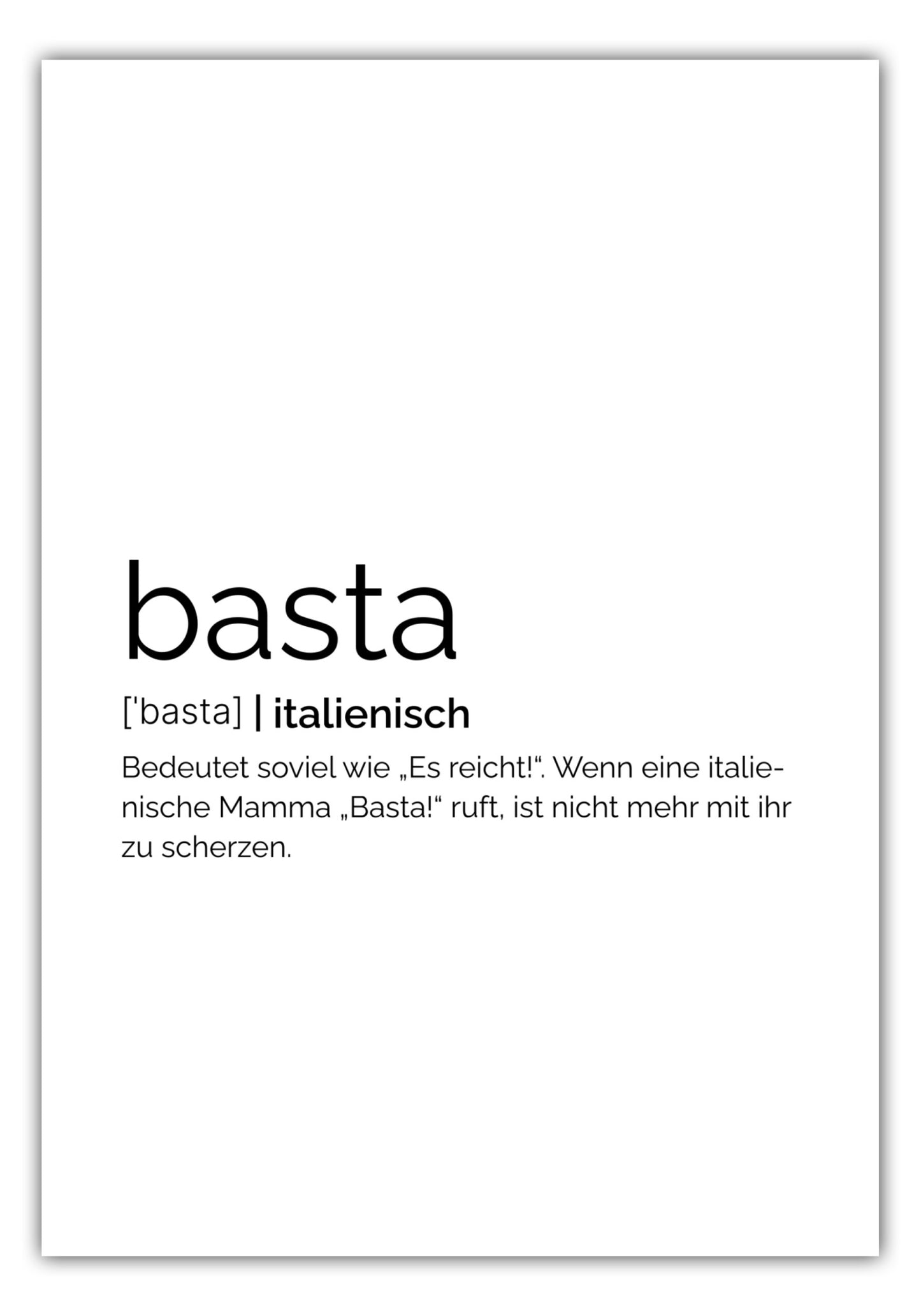 Poster Basta