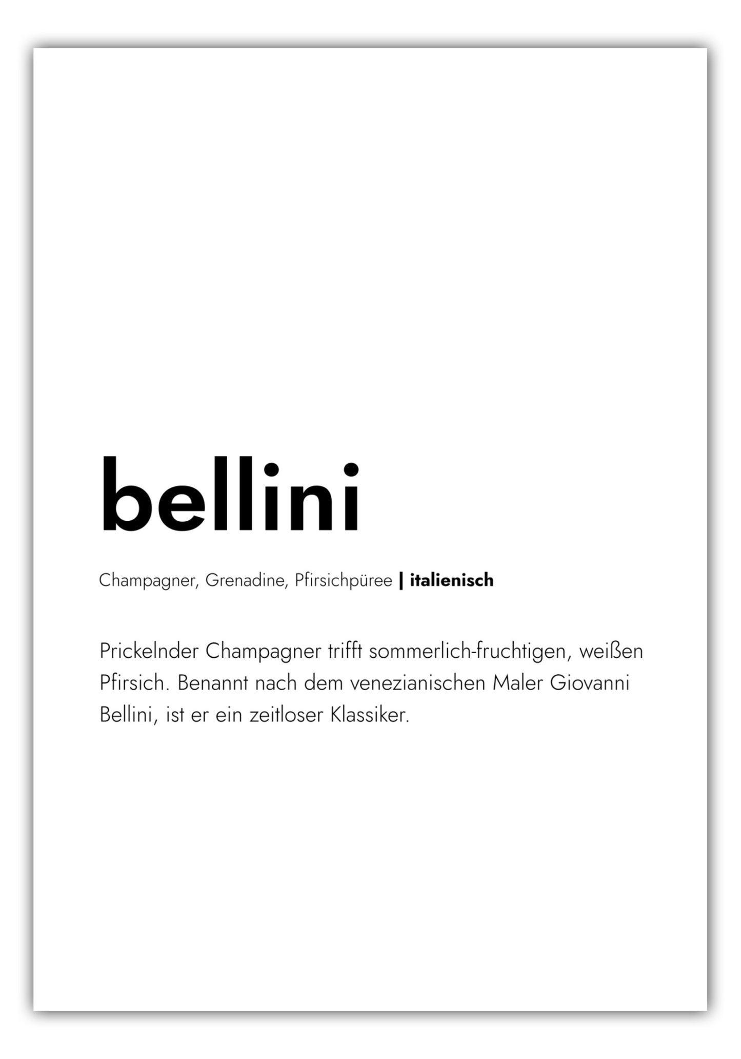 Poster Bellini - Definition