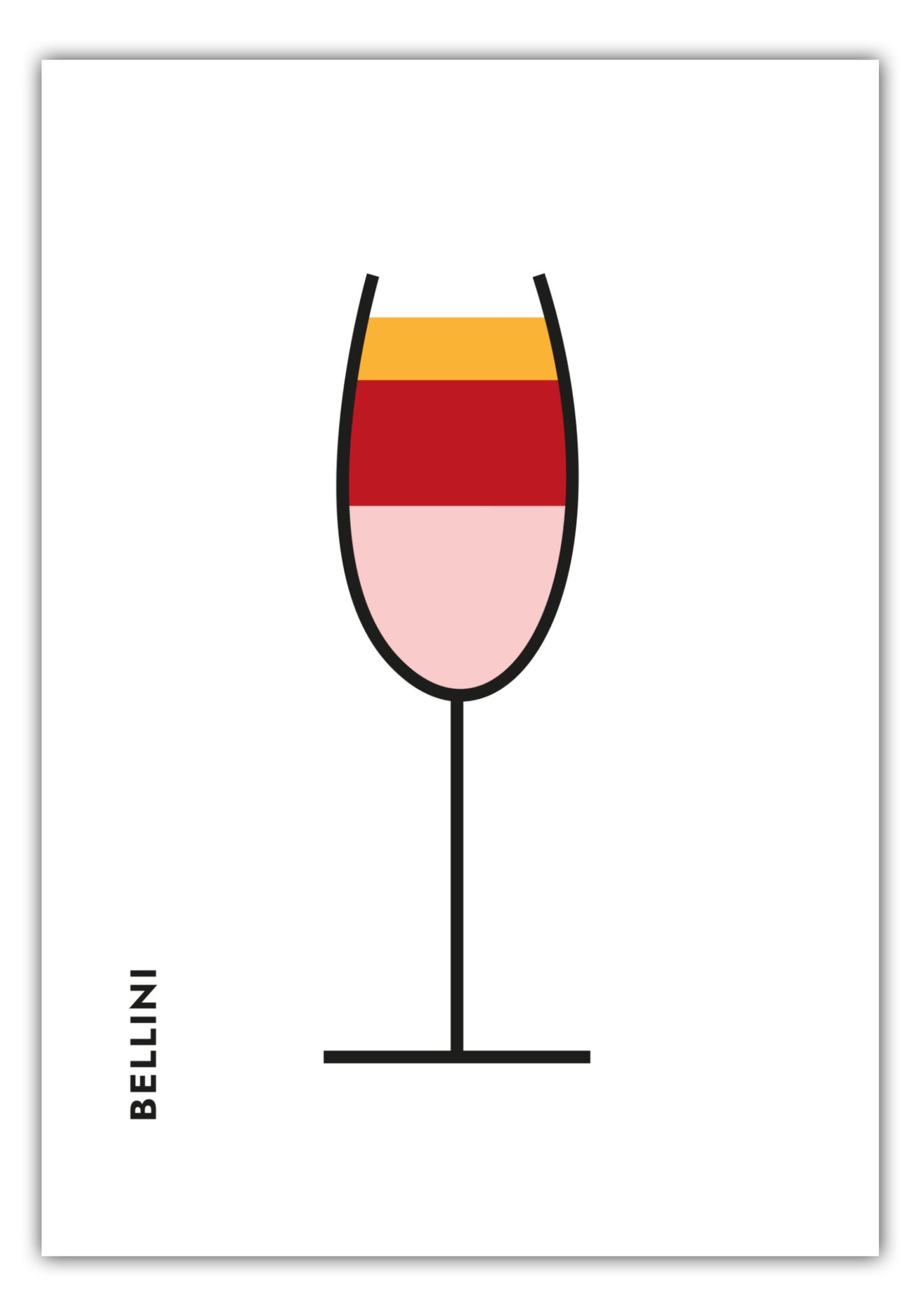 Poster Bellini im Glas (Bauhaus-Style)