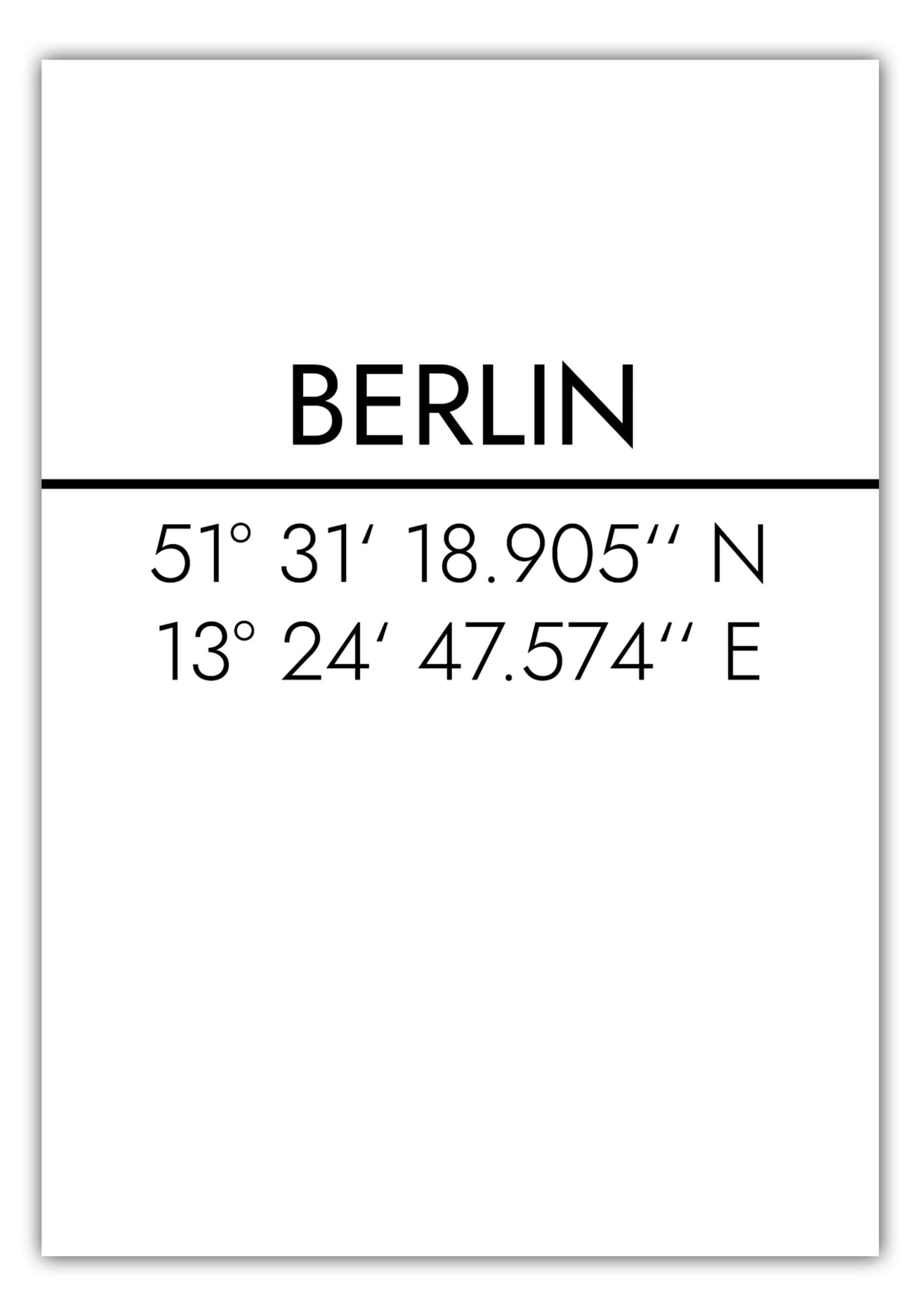 Poster Berlin Koordinaten #2