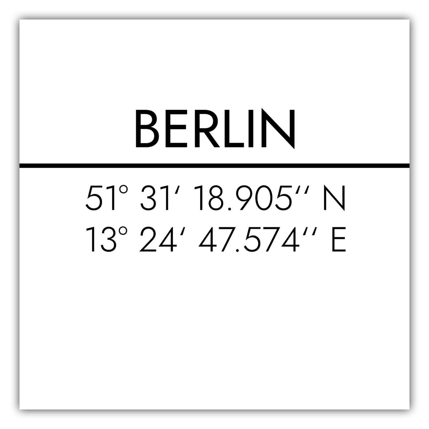 Poster Berlin Koordinaten #2