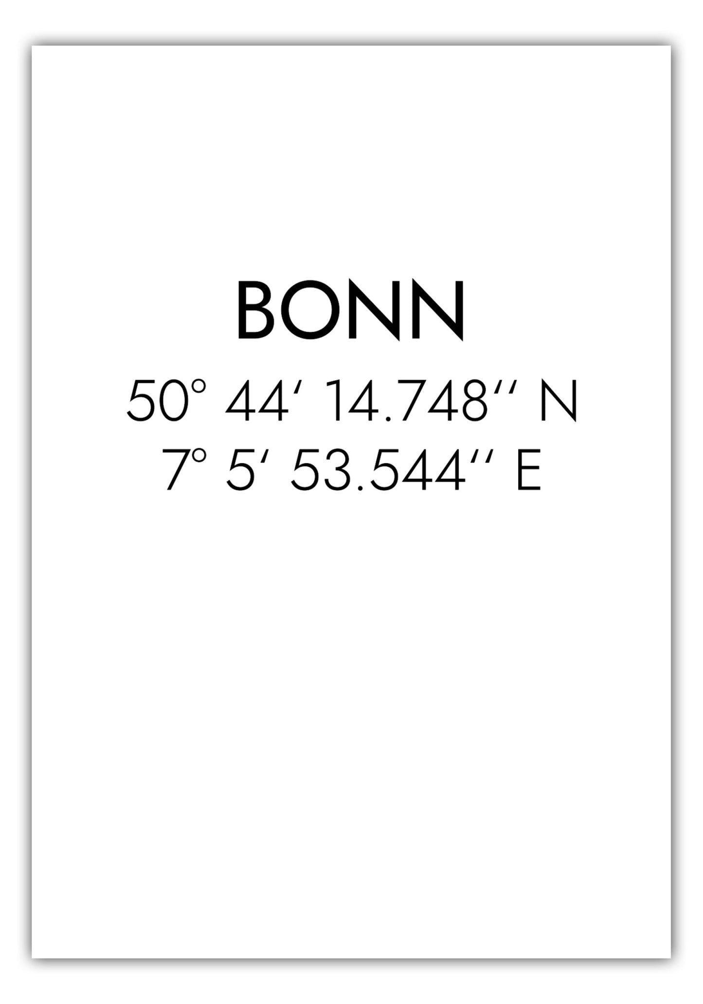 Poster Bonn Koordinaten #1