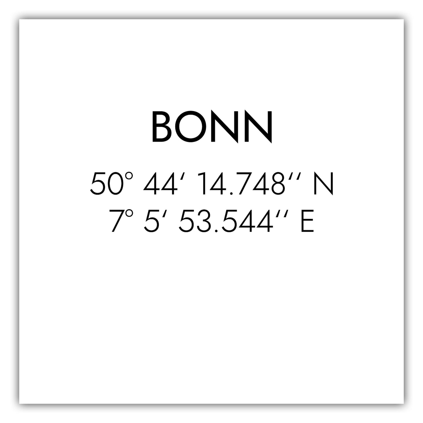 Poster Bonn Koordinaten #1