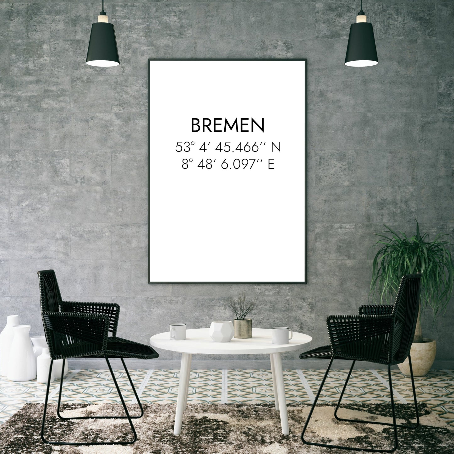 Poster Bremen Koordinaten #1
