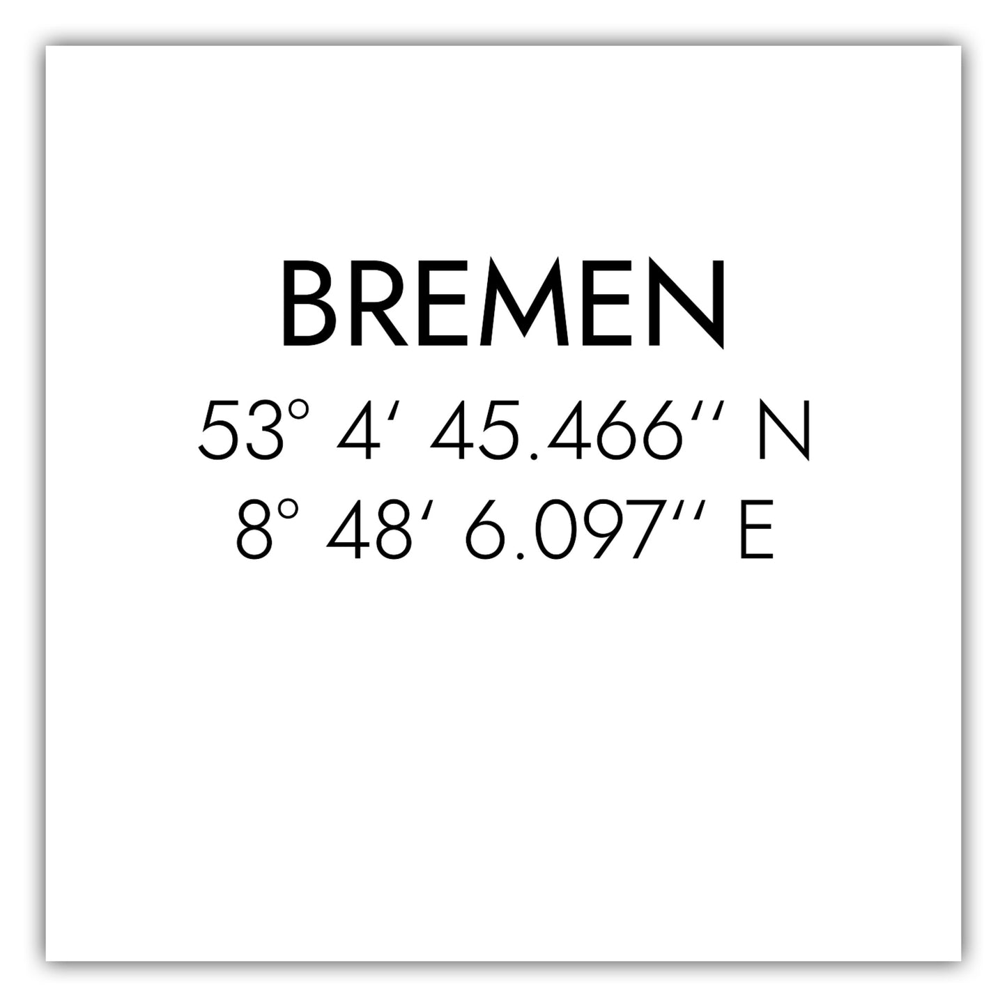 Poster Bremen Koordinaten #1