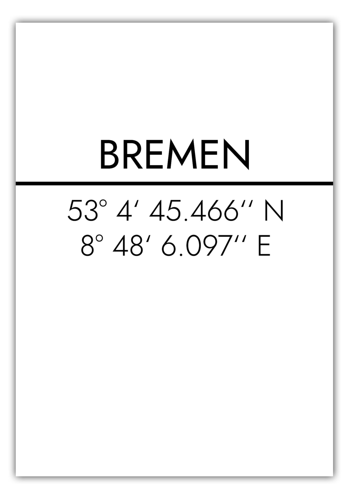 Poster Bremen Koordinaten #2
